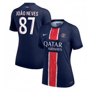 Paris Saint-Germain Joao Neves #87 Domaci Dres za Ženska 2024-25 Kratak Rukavima